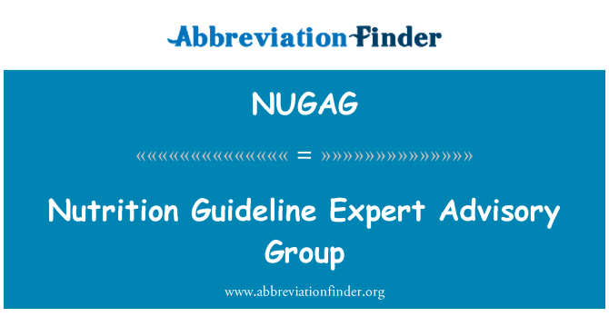 NUGAG: فريق الخبراء الاستشاري من التغذية المبدأ التوجيهي