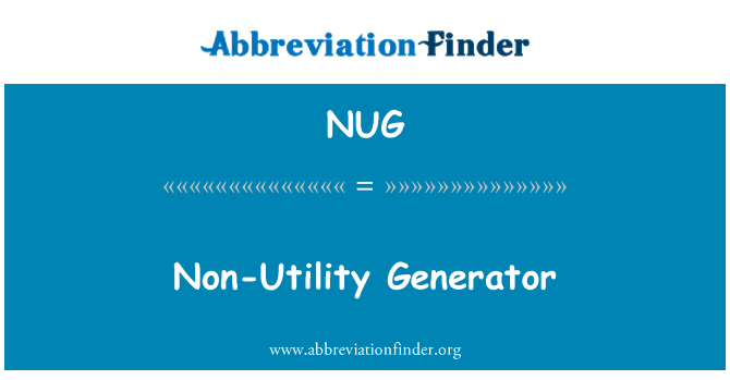NUG: Mhux ta ' l-utilità ġeneratur