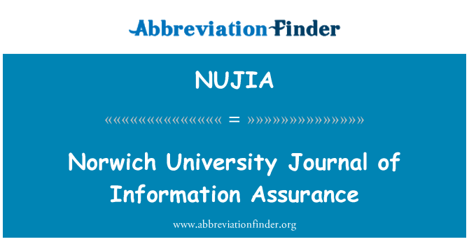 NUJIA: Norwich Universiteit Journal van zekerheid van informatie