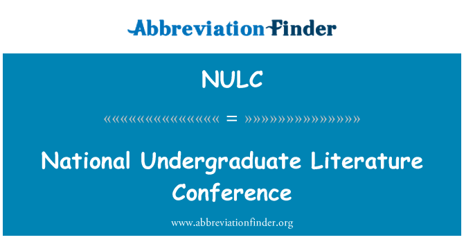 NULC: 国家本科文学会议