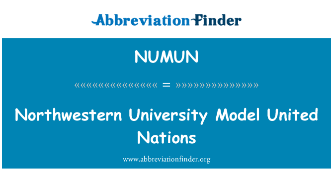 NUMUN: אוניברסיטת נורת'ווסטרן מודל האו ם