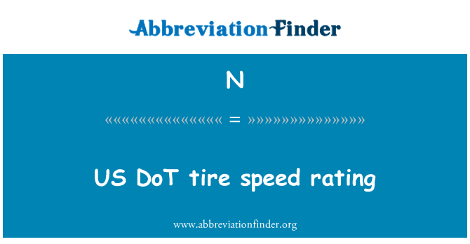 N: САЩ DoT гума скорост рейтинг