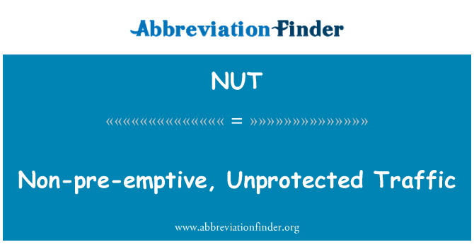 NUT: 비 사전 emptive, 보호 되지 않은 트래픽