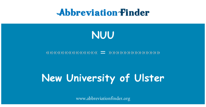 NUU: Nová univerzita Ulster