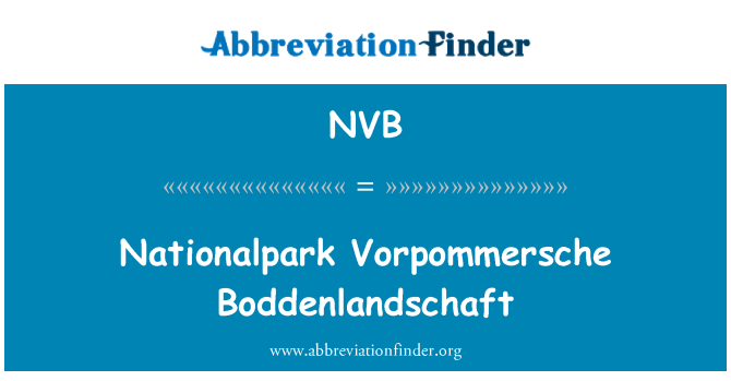 NVB: Nationalpark Vorpommersche Boddenlandschaft