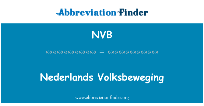 NVB: Nederlands Volksbeweging