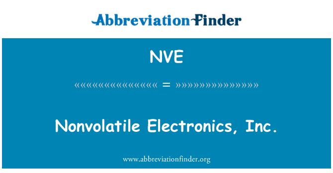 NVE: Nonvolatile Electronics, Inc.