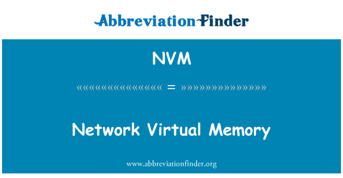 NVM: नेटवर्क वर्चुअल स्मृति