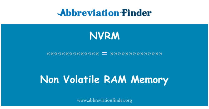 NVRM: Memoria RAM non Volatile