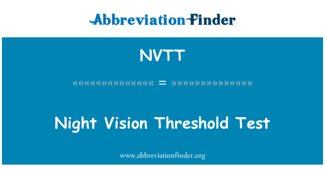 NVTT: Nacht visie drempel Test