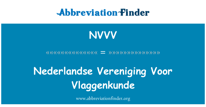 NVVV: Voor Vlaggenkunde Vereniging אירופית