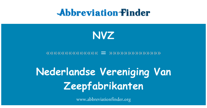 NVZ: Nederlandse Vereniging Van Zeepfabrikanten