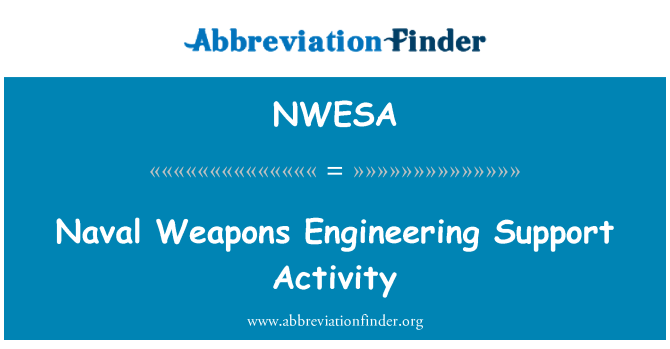 NWESA: नौसेना हथियार समर्थन गतिविधि इंजीनियरिंग