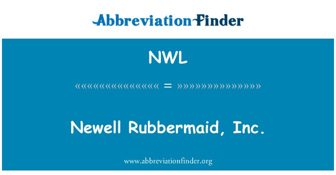 NWL: Newell Rubbermaid, Inc.