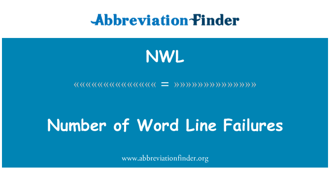 NWL: Anzahl der Word-Line-Fehler