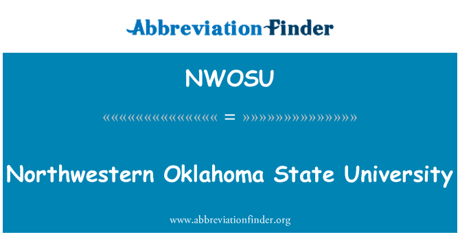 NWOSU: Noordwestelijke Oklahoma State University