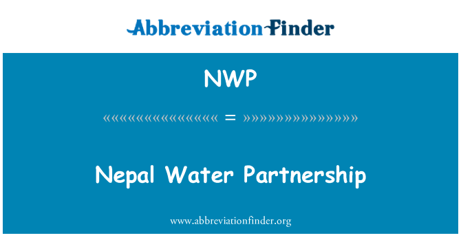 NWP: 尼泊爾水事夥伴關係