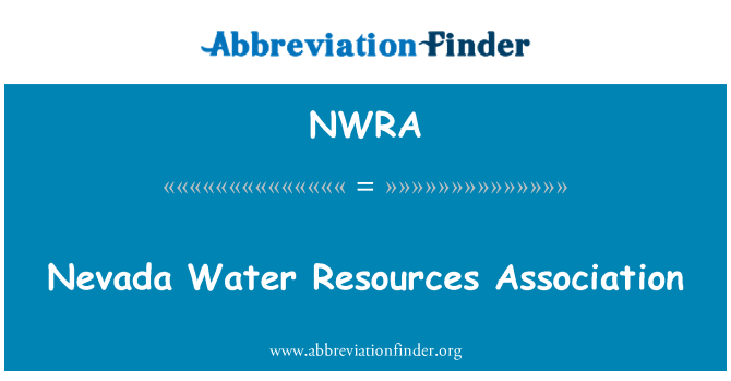 NWRA: Nevada Water Resources Association