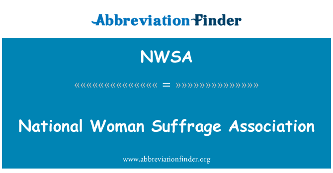 NWSA: 全國婦女選舉權協會