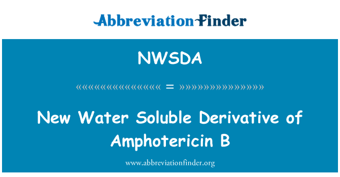 NWSDA: Nova água solúvel derivado da anfotericina B