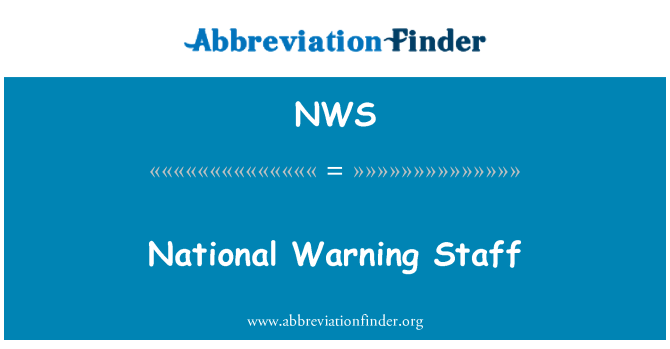 NWS: National varoitus Staff