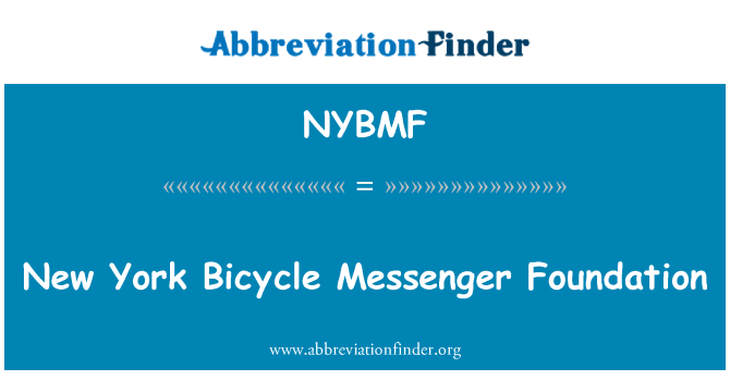 NYBMF: New York bicikala Glasnik temelj