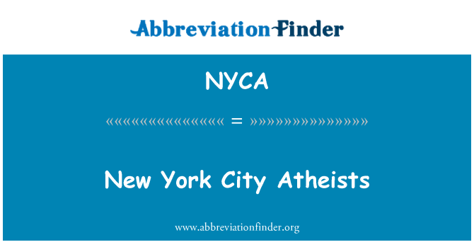 NYCA: Bandaraya New York ateis