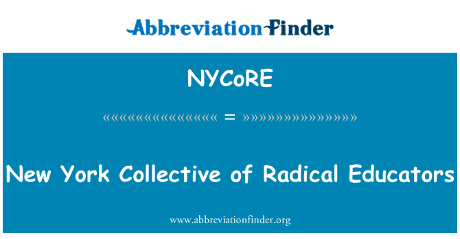 NYCoRE: New York kolektiv radikalne vzgojitelji