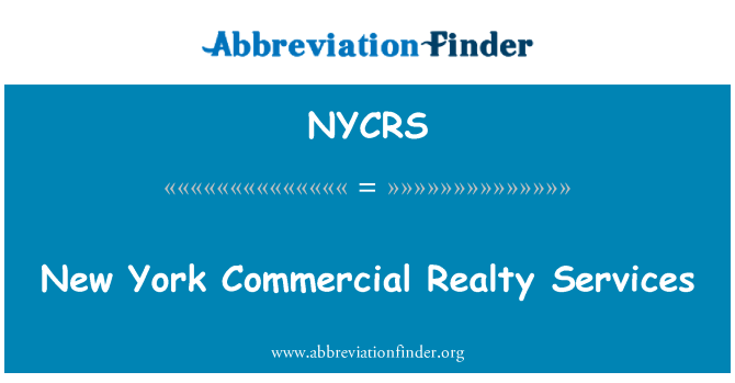 NYCRS: New York Commercial Realty Services