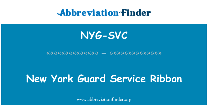 NYG-SVC: New York vartija Service Ribbon