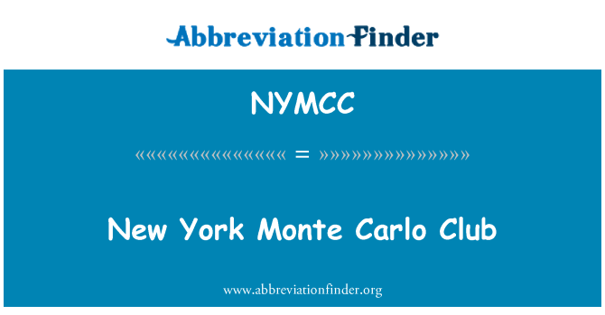 NYMCC: New York Monte Carlo Club