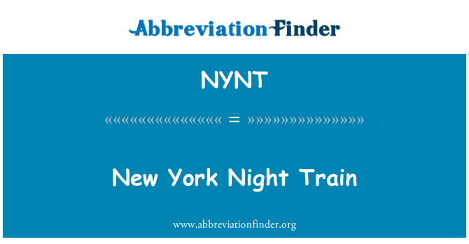 NYNT: New York pase nwit tren