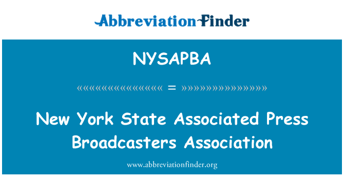 NYSAPBA: État de New York Associated Press Broadcasters Association