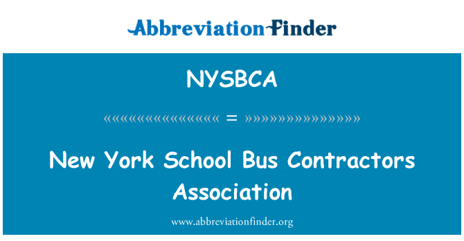 NYSBCA: אוטובוס בית ספר ניו יורק הקבלנים