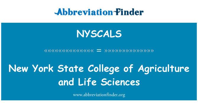 NYSCALS: New York State College of Agriculture and Life Sciences