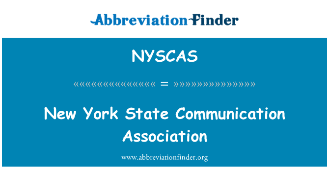 NYSCAS: New York státní komunikační asociace