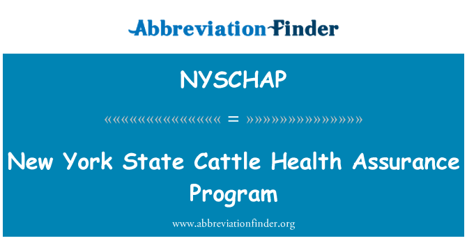 NYSCHAP: New York eyalet sığır sağlık güvencesi programı