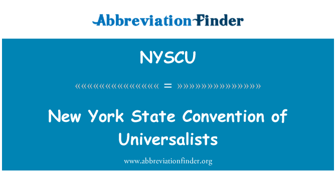 NYSCU: New York State Conventie van Universalists