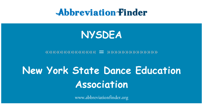 NYSDEA: انجمن آموزش رقص ایالتی نیویورک