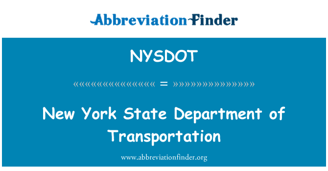 NYSDOT: New York State Department of Transportation