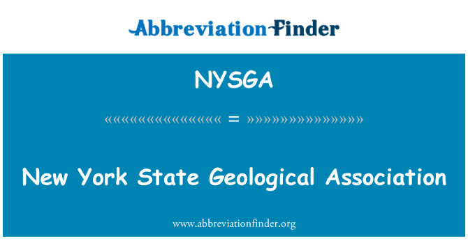 NYSGA: Associazione geologica dello stato di New York