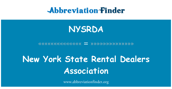 NYSRDA: New York State Rental Dealers Association