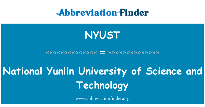 NYUST: Nationella Yunlin universitetet för vetenskap och teknik