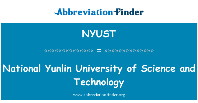 NYUST: National University Yunlin znanosti in tehnologije