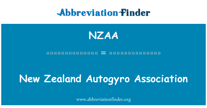 NZAA: Nový Zéland Autogyro asociace