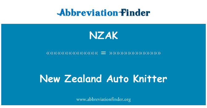 NZAK: Knitter อัตโนมัตินิวซีแลนด์