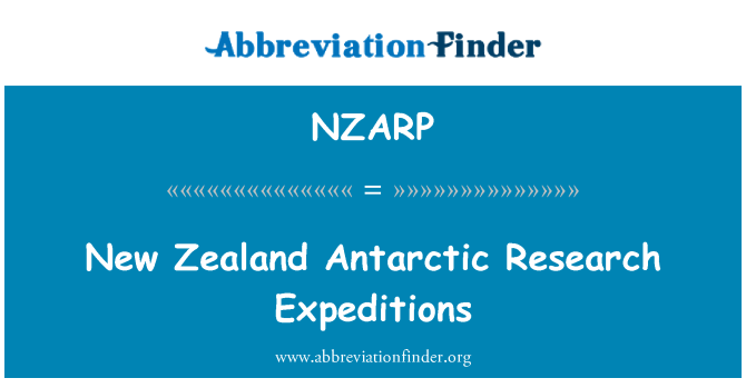 NZARP: Expediciones de investigación antártica de Nueva Zelanda