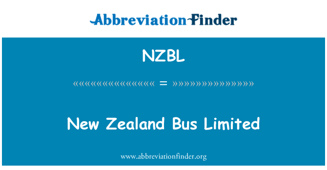 NZBL: New Zealand Bus Limited