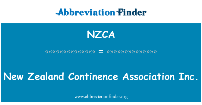 NZCA: Nouvèl Zelann Continence asosyasyon Inc