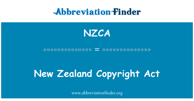NZCA: Nový Zéland autorský zákon